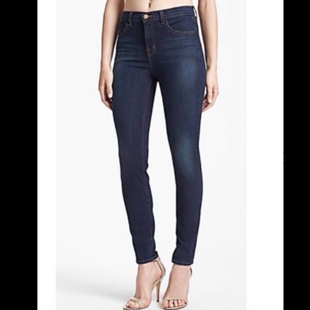 J Brand Veruca High Rise Dark Wash Denim